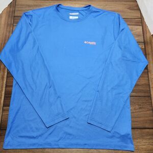 Columbia PFG Omni Shade Sun Protection T-Shirt Blue Long Sleeve M